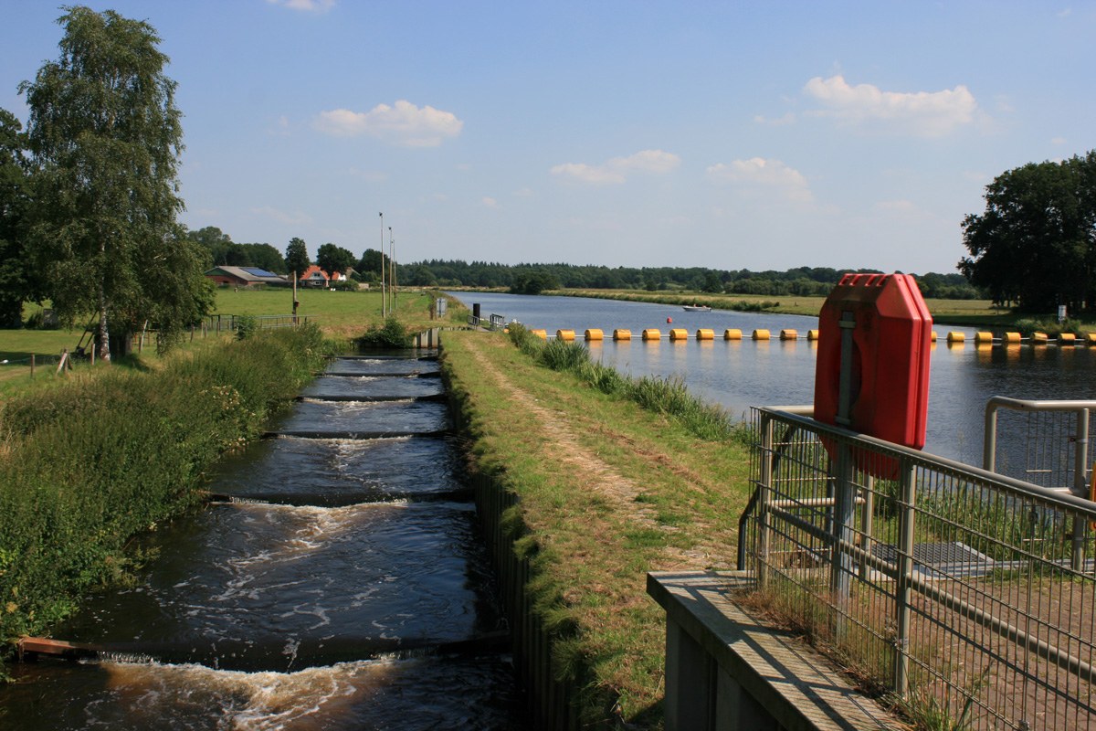 De vistrap bij de stuw